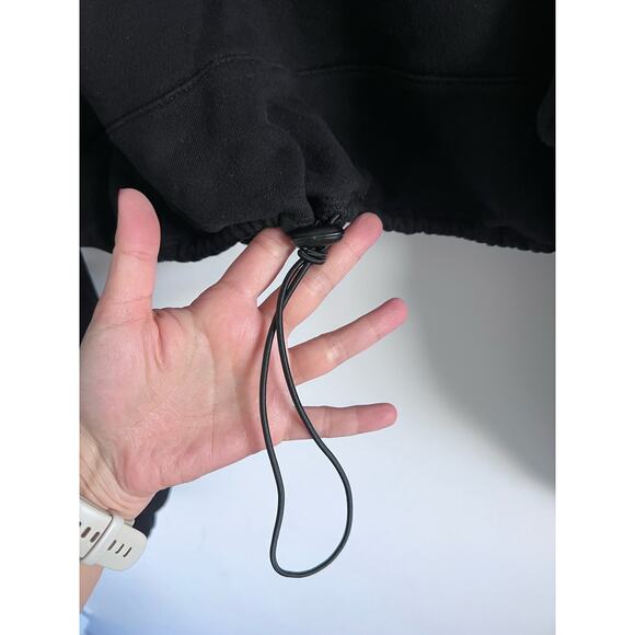 JOAH BROWN DRAW CORD CROP CREW black size One Size - Picture 5 of 11